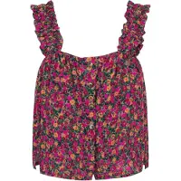 IZIA Top caril / cinzento / verde / rosa