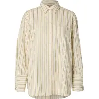 Selected Blusa 'SLWDANNIE' bege / mostarda / amarelo pastel / cinzento claro