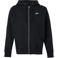 Nike Casaco em moletão 'CLUB' azul / preto