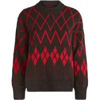 Barbour Pullover 'Adina' castanho escuro / vermelho / vermelho vinho
