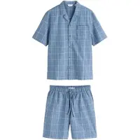 Next Pijama curto azul pombo / branco