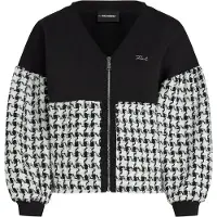 Karl Lagerfeld Casaco meia-estação preto / branco