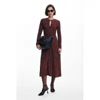 Desigual , Vestido de linhas assimétricas, Viscose, Vermelho, XS