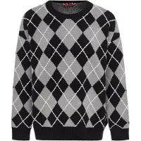 MyMo ROCKS Pullover cinzento / preto / branco