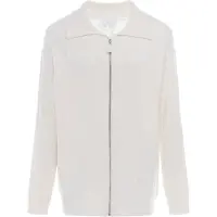 Usha WHITE LABEL Casaco de malha 'Minimalistic' offwhite