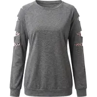 Usha Sweatshirt cinzento / rosa / preto