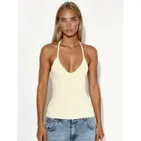 Busem Top amarelo pastel
