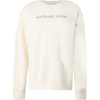 Michael Kors para mulher. MR651Z64MY Moletom de algodão com logótipo em relevo branco sujo (XS), Casual