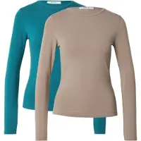About You Camisa 'Layla' taupe / petróleo