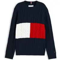Tommy Hilfiger Pullover 'Essential' navy / vermelho / branco
