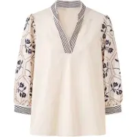 Usha Blusa azul / branco
