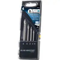Blue Master Conjunto De Brocas 4-5-6-8 Mm 4 Peças