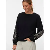 Vero Moda Sweatshirt 'VMLada' creme / preto