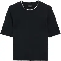 s.Oliver Pullover preto / branco