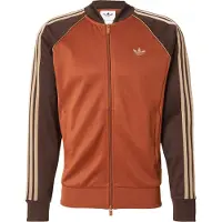 Adidas Originals Casaco em moletão areia / chocolate / pueblo