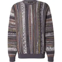 Iriedaily Pullover 'Theodore' castanho / cinzento escuro / preto / branco