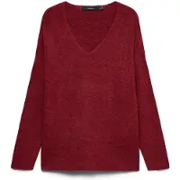 Vero Moda Pullover 'VMLEFILE' vermelho rubi