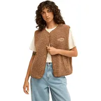 Billabong - Marcas - Be Happy Sherpa Vest Brownstone para Mulher - Tamanho M - Castanho