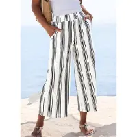 LASCANA Calças marinho / branco
