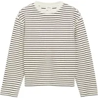 s.Oliver Camisa castanho escuro / branco