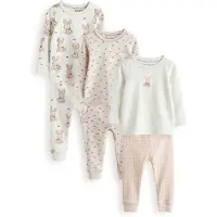 Next Pijama bege / nude / castanho escuro / branco