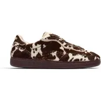 HOFF para mulher. 22619410 Sapatilhas de couro castanhas Park Print (40), Marrom, Plano, Cordão, Casual, Animal print