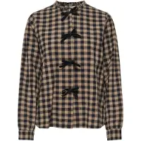 ONLY Blusa 'ONLFrida' castanho claro / preto