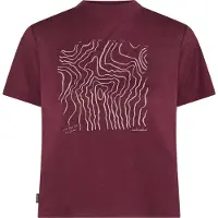 Icebreaker - Vestuário caminhada mulher - W Merino 150 Tech Lite SS Crop Tee Great Heights Dk Berry para Mulher - Tamanho S - Violeta