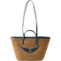 Zadig & Voltaire Malas de tiracolo 'MINI WINGS' azul escuro / sépia
