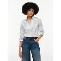 Tommy Hilfiger Blusa azul escuro / branco