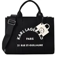 Karl Lagerfeld para mulher. B4W50076 Bolsa Square Charm preta (OSFA), Preto, Casual, Algodão Reciclado
