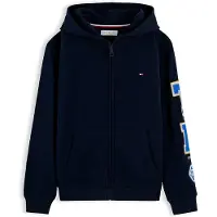 Tommy Hilfiger Casaco em moletão navy / azure / branco