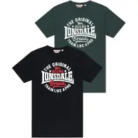 Lonsdale Camisa 'Wellbrow' abe / vermelho / preto / branco