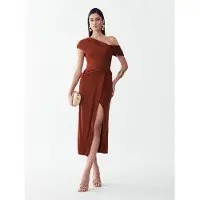 BWLDR Vestido 'JENI' castanho