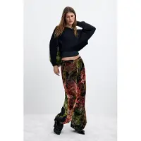 Desigual Calças 'M. C. Lacroix' mistura de cores / vermelho