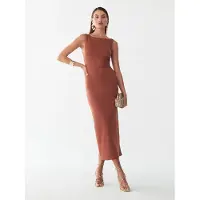St MRLO Vestido 'Dea' castanho