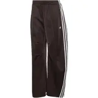 Adidas Calças 'Firebird' castanho escuro / branco