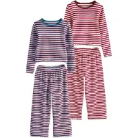 Next Pijama creme / azul claro / bordeaux / vermelho sangue