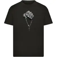 Mister tee Camisola 'Faith Meets Strength' cinzento / preto