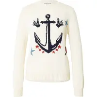 Weekend Max Mara Pullover 'NITRA' azul noturno / opal / vermelho / branco lã
