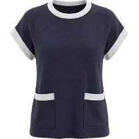 Faina Blusa azul / branco