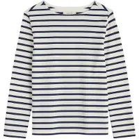 Seasalt Cornwall Camisa 'Sailor' ecru / marinho