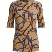 Ralph Lauren Camisa camelo / safira / castanho / castanho escuro
