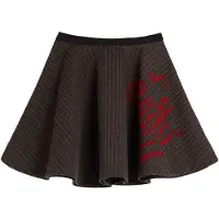 Desigual Saia vermelho / mosqueado preto