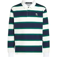 Karl Lagerfeld Camisa 'Ikon' navy / verde escuro / branco