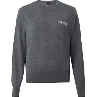 Pinko Pullover 'MARTINICA' cinzento escuro / branco