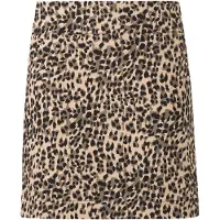 BOSS para mulher. 50563281 Saia mini Vakily de leopardo marrom (40), Casual, Animal print, Poliéster