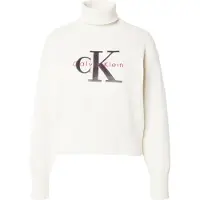 Calvin Klein Jeans Pullover cinzento / vermelho / branco