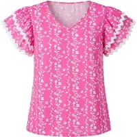Usha Blusa rosa / branco