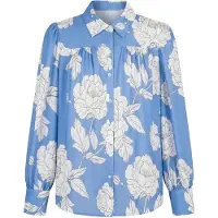 Usha Blusa azul / branco